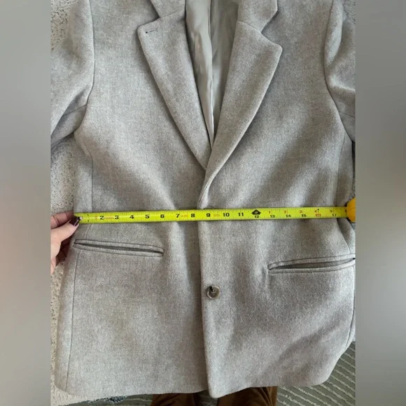 & Other Stories wool taupe oversize blazer - Picture 9 of 10
